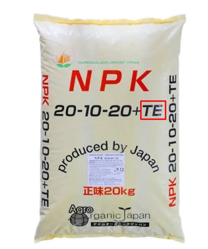 NPK TE là gì? Trong phân bón NPK thì TE có nghĩa chỉ các chất vi lượng rất nhỏ nhưng cần thiết cho cây trồng như: Bo (B), Đồng (Cu), Kẽm (Zn) …