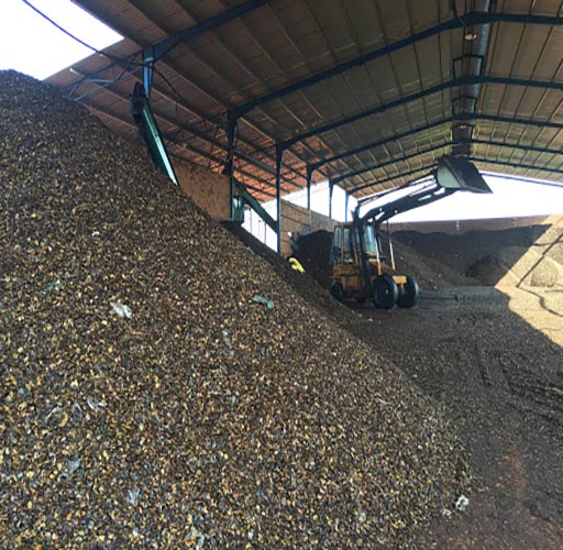 Many tons of waste cashew shells waiting to be used to extract oil