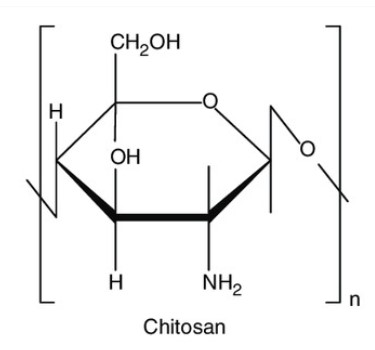 Molekülstruktur von Chitosan Chitosan(C6H11NO4)n