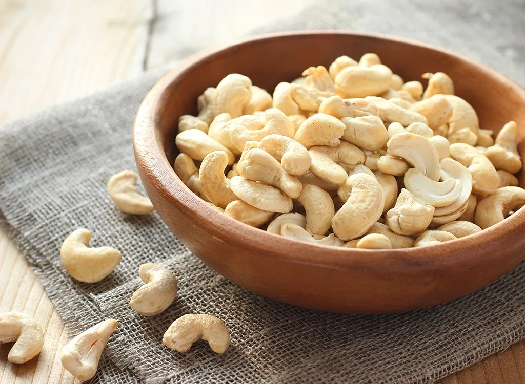 Roasted Cashews are usually packaged in containers or bags cashew
